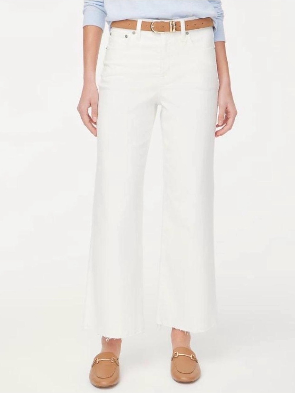 J. Crew Crisp White Wide-Leg Jeans